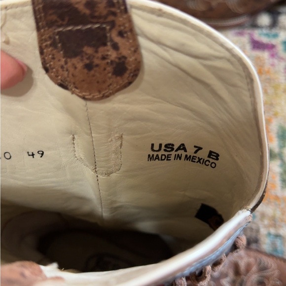 Brown and Red Fringed Heeled Boots Perfect for the 4th of July! Size 6/6.5 - Picture 5 of 7